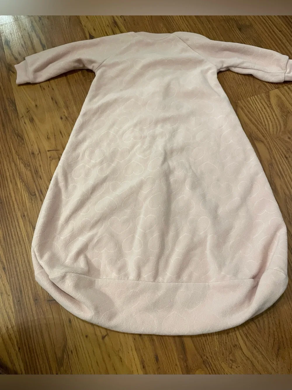 Carter's Light Pink Heart-Pattern Long Sleeve Sleep Sack